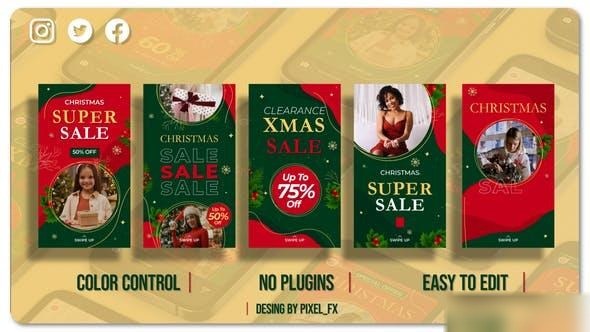 Videohive Christmas Sale Stories V1 Openers template preview