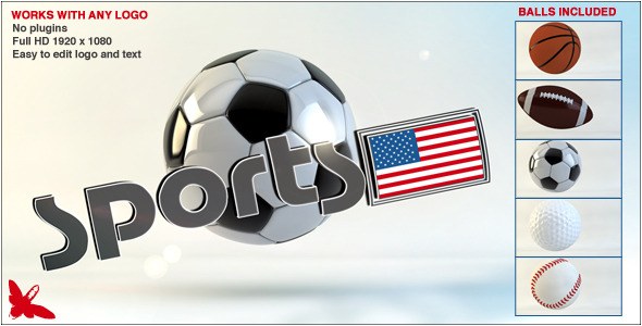 Videohive Sports Balls Logo Logo Stings template preview