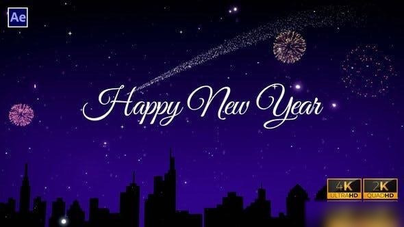 Videohive New Year Galaxy Opener | New Year Greetings Openers template preview