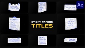 Videohive Sticky Papers Titles for After Effects Titles template preview