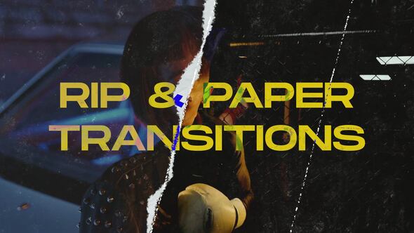 Videohive Ripped Paper Transitions 55134445 Elements template preview