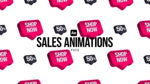 Videohive Sales Animations Pack Titles template preview