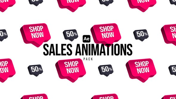 Videohive Sales Animations Pack Titles template preview
