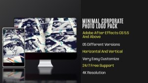 Videohive Minimal Corporate Photo Logo Pack Openers template preview