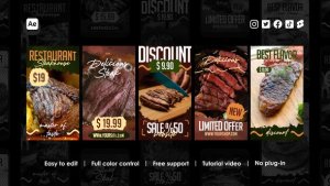 Videohive Restaurant Instagram Stories 43745353 Product Promo template preview