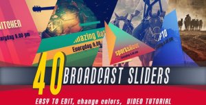 Broadcast Slider Video Displays template preview