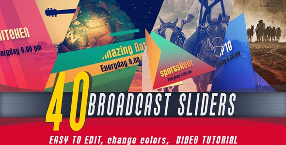 Broadcast Slider Video Displays template preview