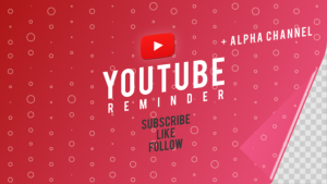 Youtube Subscribe Like Follow Reminder Video Displays template preview