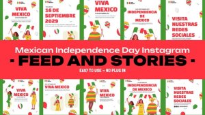 Videohive Mexican Independence Day Feed and Stories Openers template preview