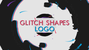 Videohive Glitch Shapes Logo Logo Stings template preview