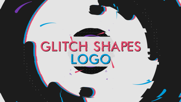Videohive Glitch Shapes Logo Logo Stings template preview