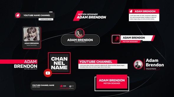 Videohive Youtube Lower Thirds 49310333 Elements template preview