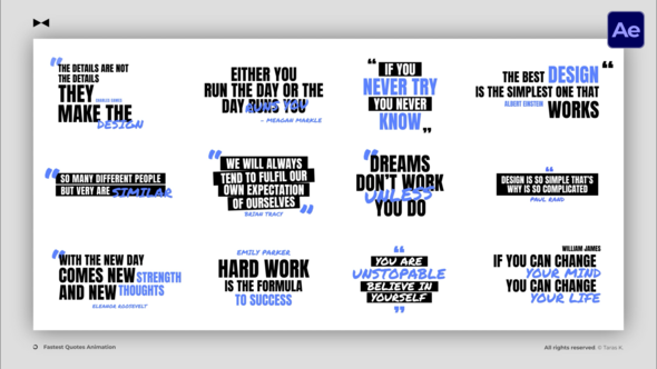 Videohive Fastest Quotes Animation  AE Titles template preview