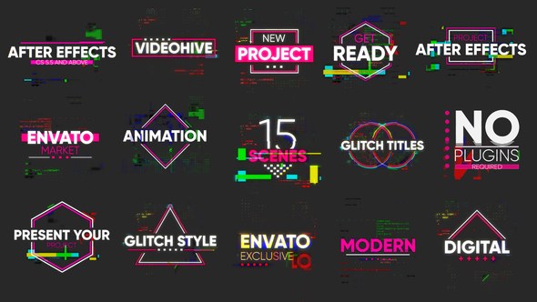Videohive Glitch Titles 23221985 Titles template preview