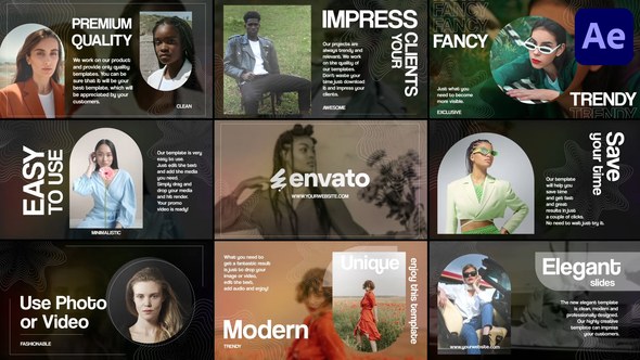Videohive Aesthetic Slideshow for After Effects Openers template preview