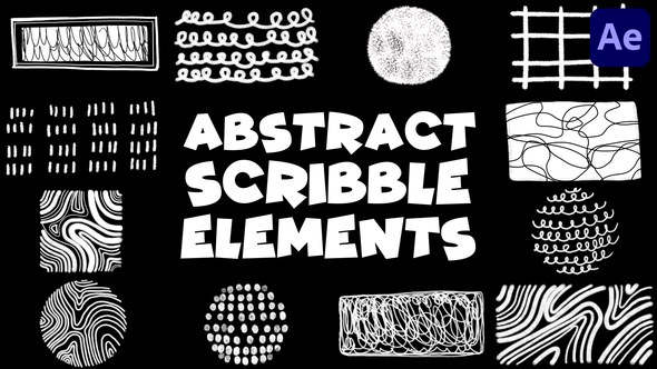 Videohive Brush Abstract Scribble Elements | After Effects Elements template preview