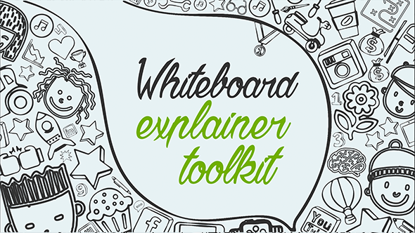 Whiteboard Explainer Toolkit Video Displays template preview