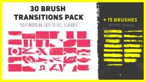 30 Brush Transitions Pack Video Displays template preview