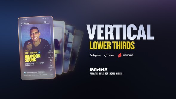 Videohive Vertical Lower Thirds 60348201 Elements template preview