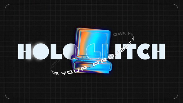 Videohive Holo Glitch Title Sequence Titles template preview