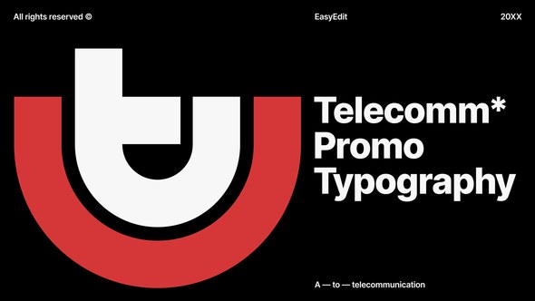 Videohive Telecomm Promo Typography Titles template preview