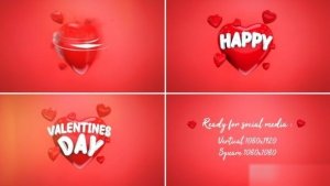 Videohive Valentine's Day Wishes and Logo Reveal Logo Stings template preview