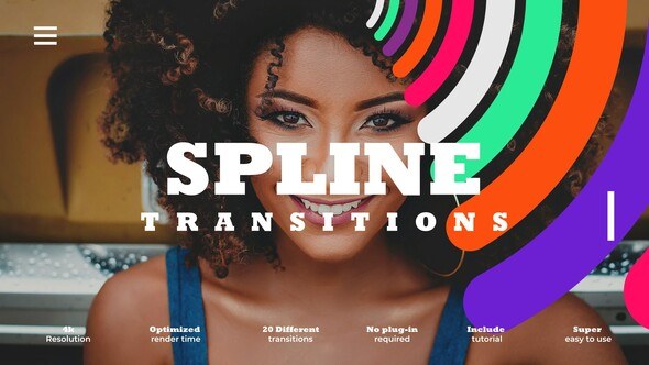 Videohive Spline Transitions Broadcast-packages template preview