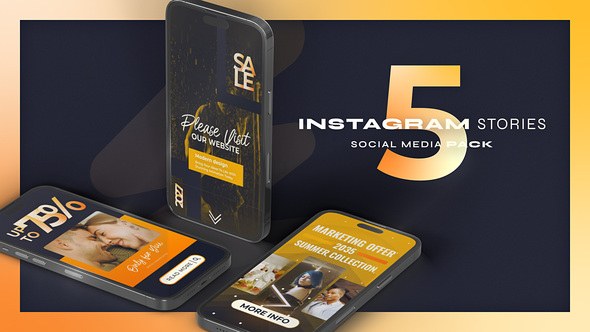 Videohive Instagram Sale Stories Orange Product Promo template preview
