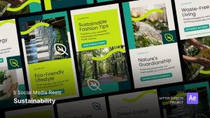 Videohive Social Media Reels - Sustainability After Effects Template Product Promo template preview