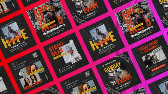 Videohive Orven Streetwear Instagram Posts Product Promo template preview