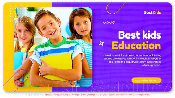 Videohive Best Kids Education Promo Video Displays template preview