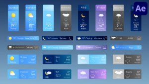 Videohive Weather Bars for After Effects Titles template preview