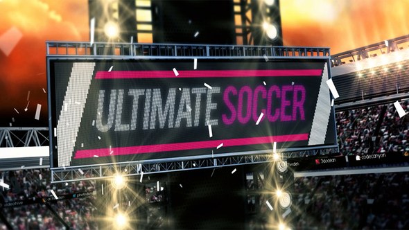 Ultimate Soccer Broadcast Pack Video Displays template preview