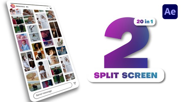 Videohive Vertical Multiscreen - 2 Split Screen Product Promo template preview