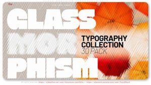 Videohive Glass Morphism Typography Pack Video Displays template preview