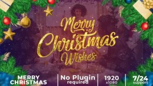 Videohive Merry Christmas and Happy New Year Wishes Video Displays template preview