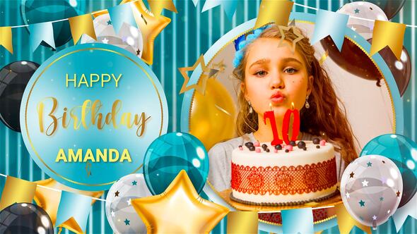 Happy Birthday (MOGRT) Premiere Pro template preview