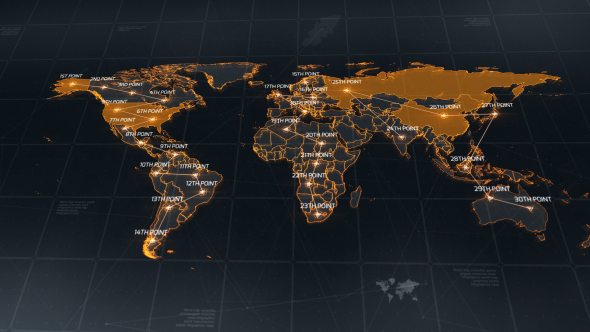 World Map Video Displays template preview