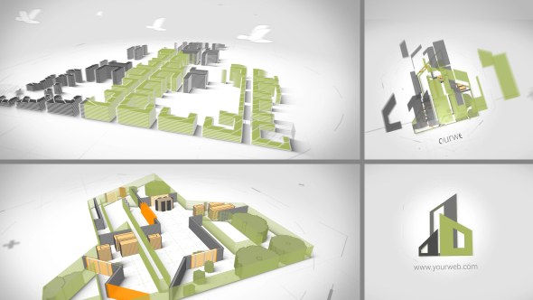 Architect Logo Reveal Video Displays template preview