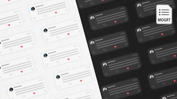 Twitter X Social Media Logo Intro MOGRT Premiere Pro template preview