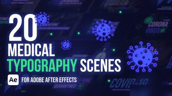Videohive Medical Typography Scenes Ae Openers template preview