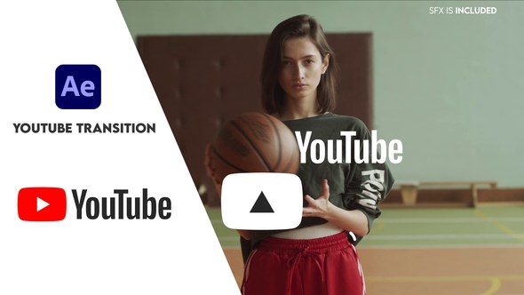 Videohive Youtube Transitions pack Elements template preview