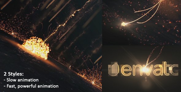 Videohive  Particle Rain Logo Stings template preview