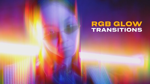 Videohive RGB Glow Transitions | After Effects Elements template preview