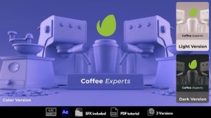 Videohive Coffee Experts Logo Stings template preview