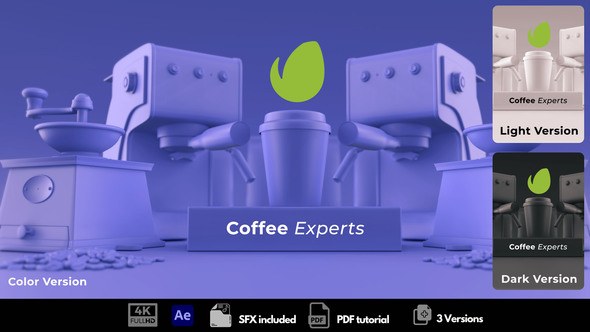 Videohive Coffee Experts Logo Stings template preview