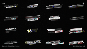 Videohive Dynamic Titles Glitch Version /Ae Titles template preview