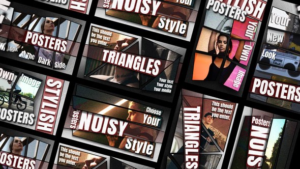 Videohive Noise Posters Video Displays template preview