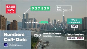 Videohive Numbers Call-Outs Titles template preview