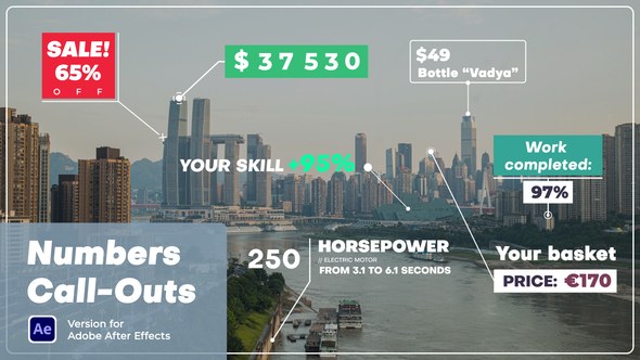Videohive Numbers Call-Outs Titles template preview